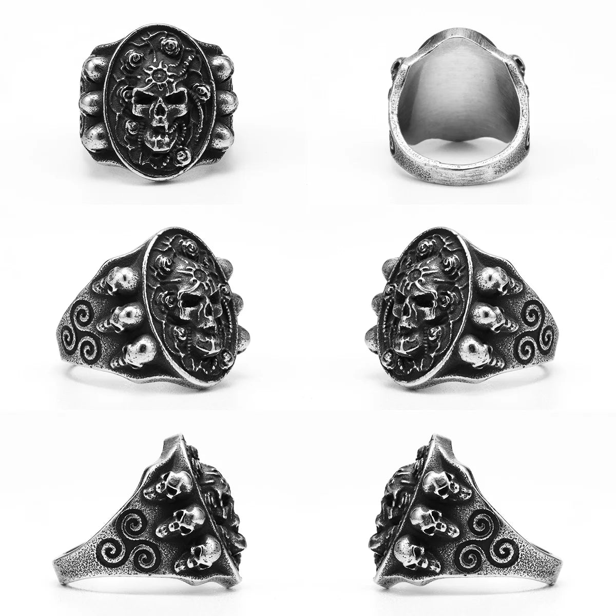 Immortal Viking Skull Signet Ring