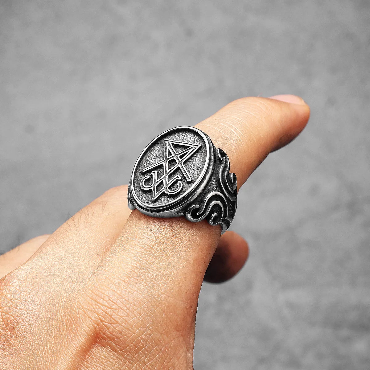 Lucifer Devil Skull Signet Ring