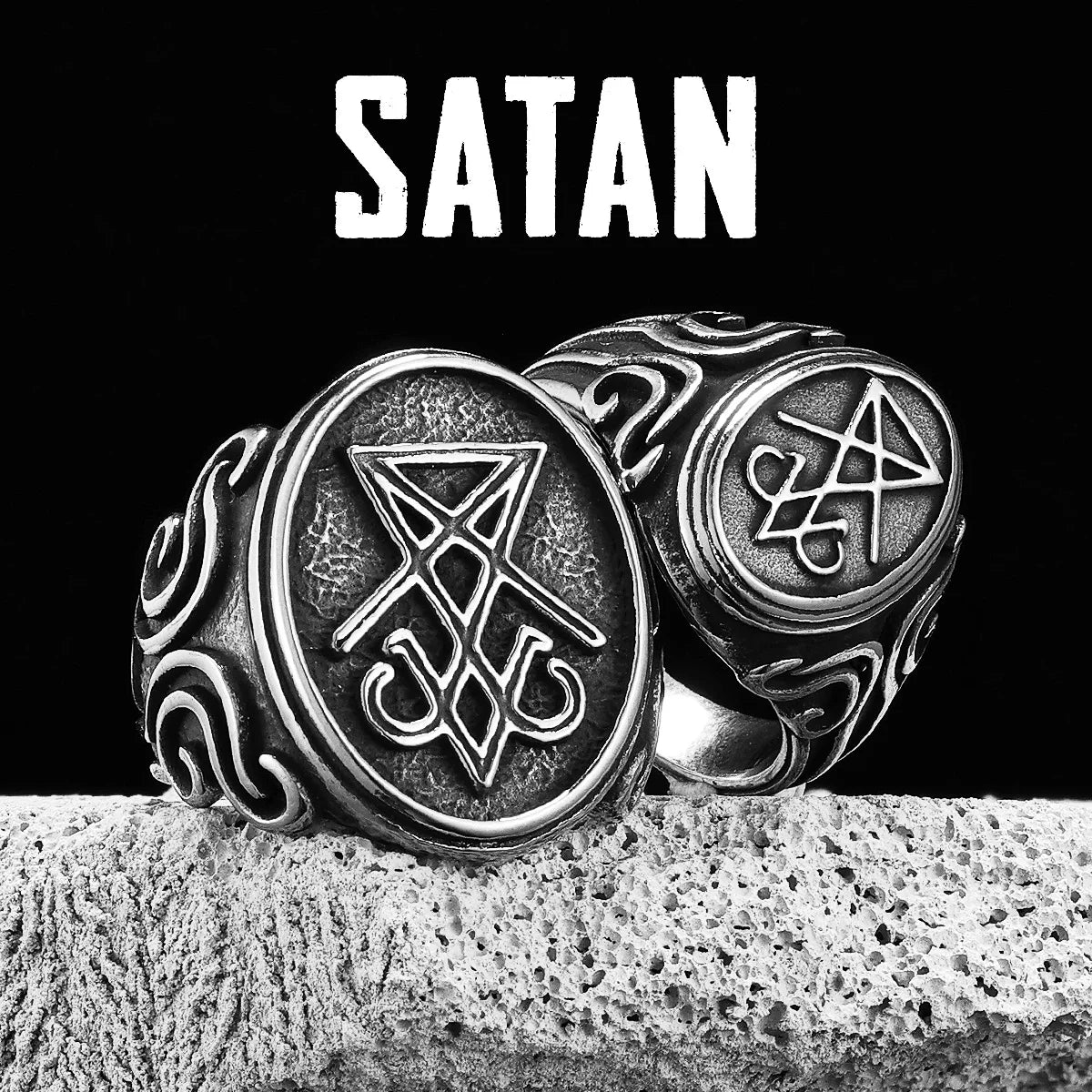 Lucifer Devil Skull Signet Ring