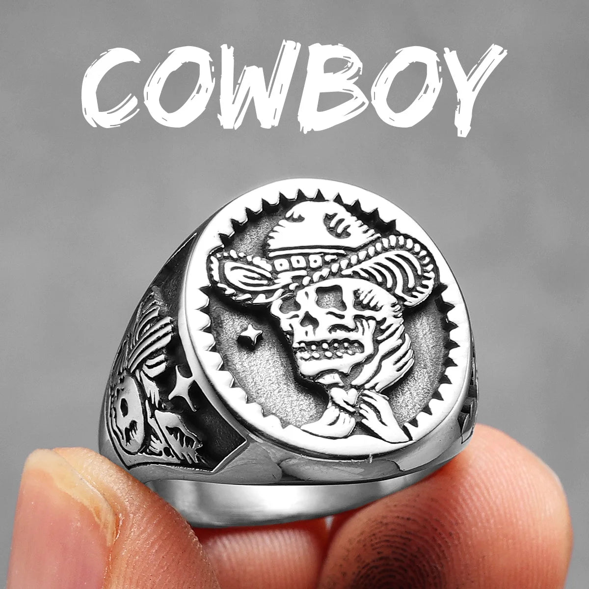 Cowboy Skull Rings