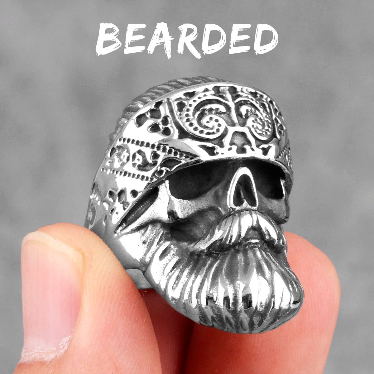 Hippie Skull Rider Signet Ring