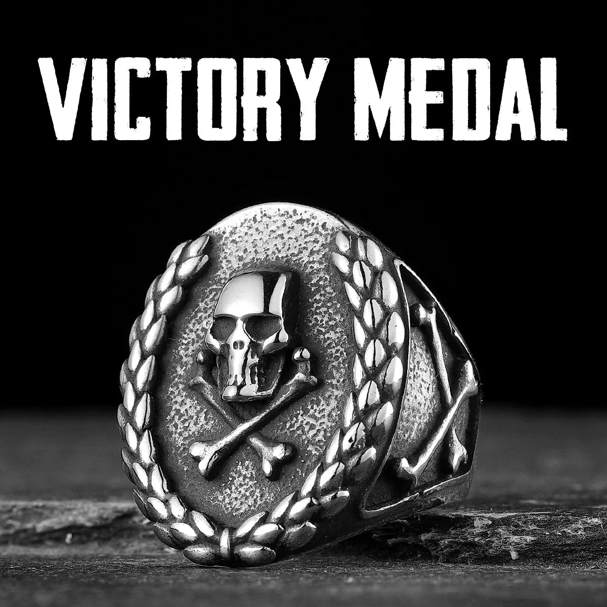 Immortal Viking Skull Signet Ring