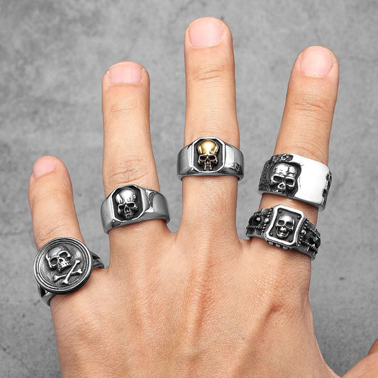 Skull Inset Ring