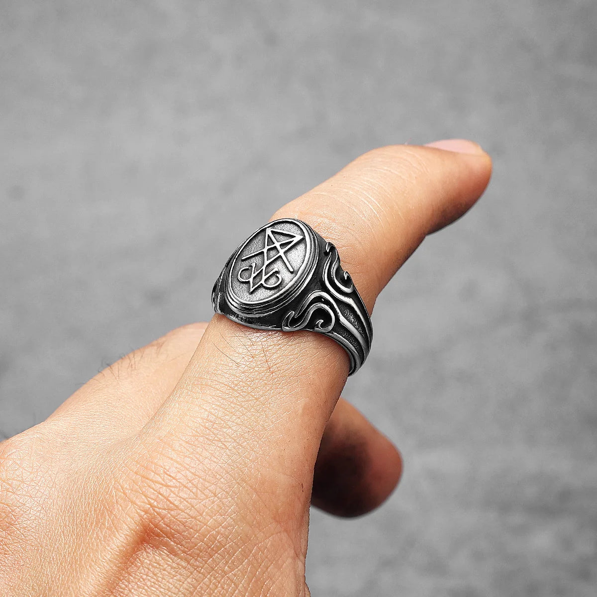 Lucifer Devil Skull Signet Ring