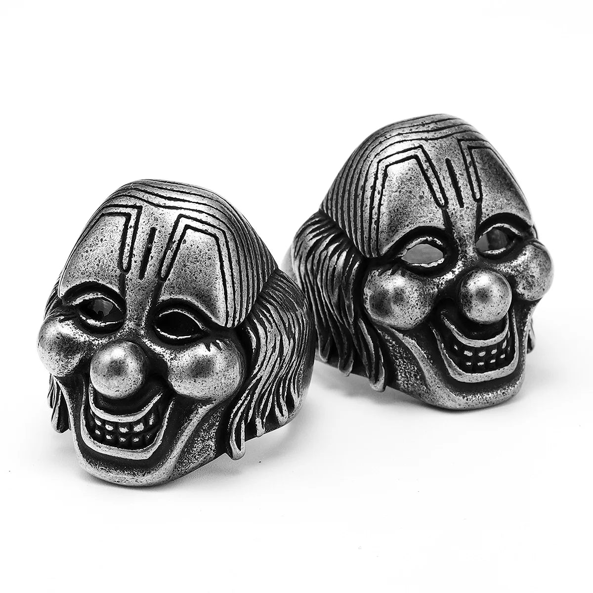 Clown Mask Skull Signet Ring