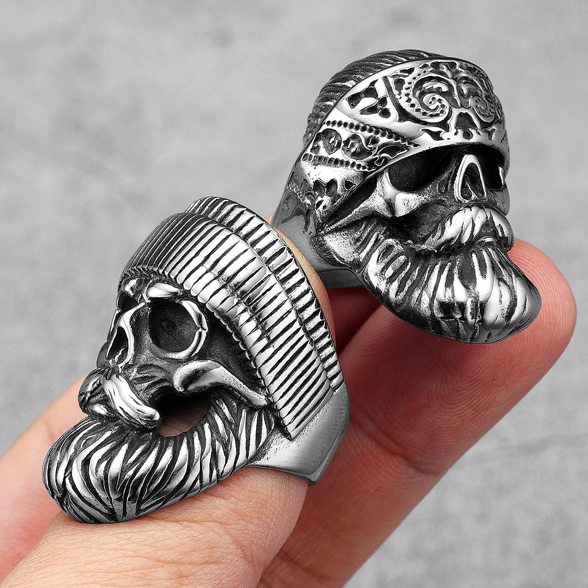 Hippie Skull Rider Signet Ring