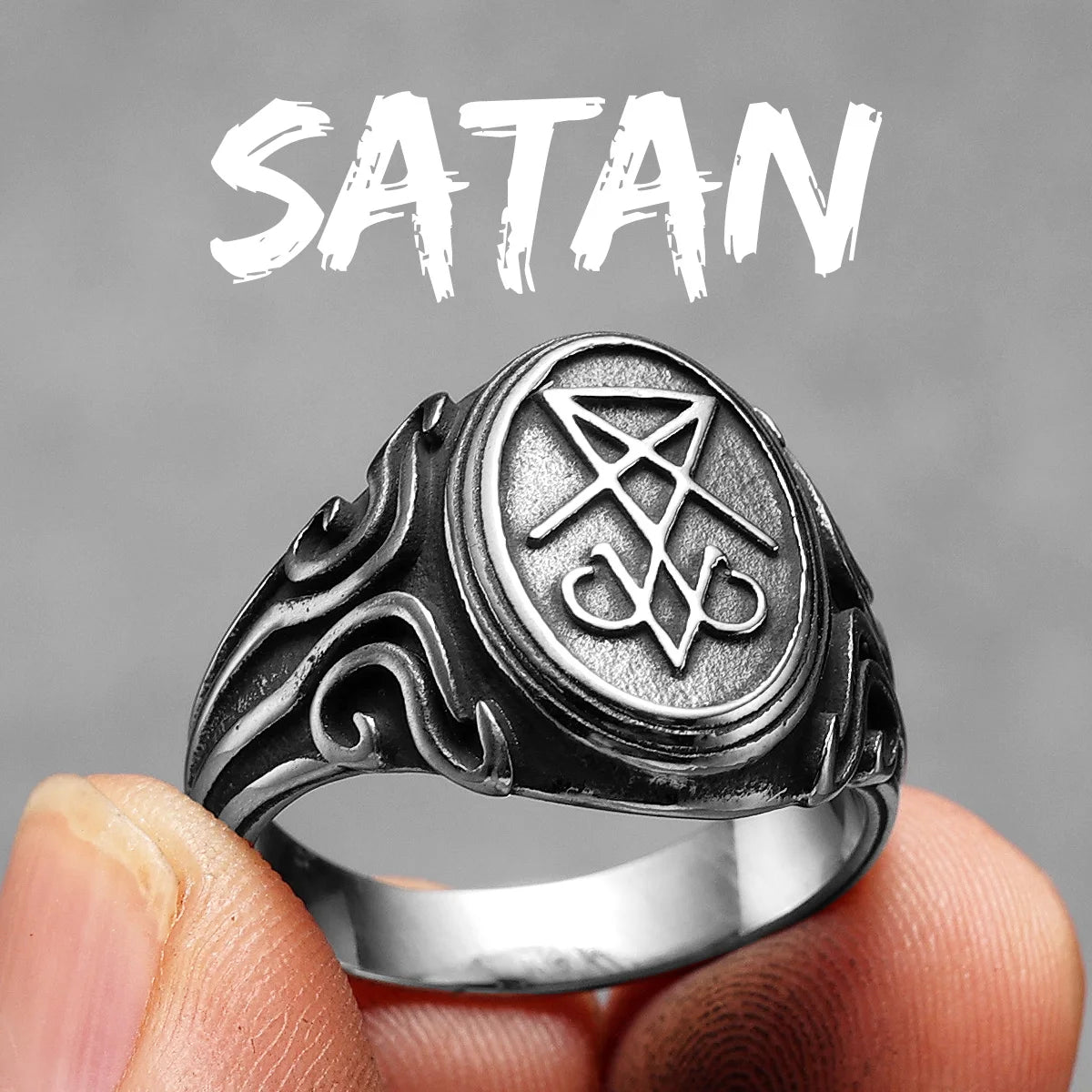 Lucifer Devil Skull Signet Ring