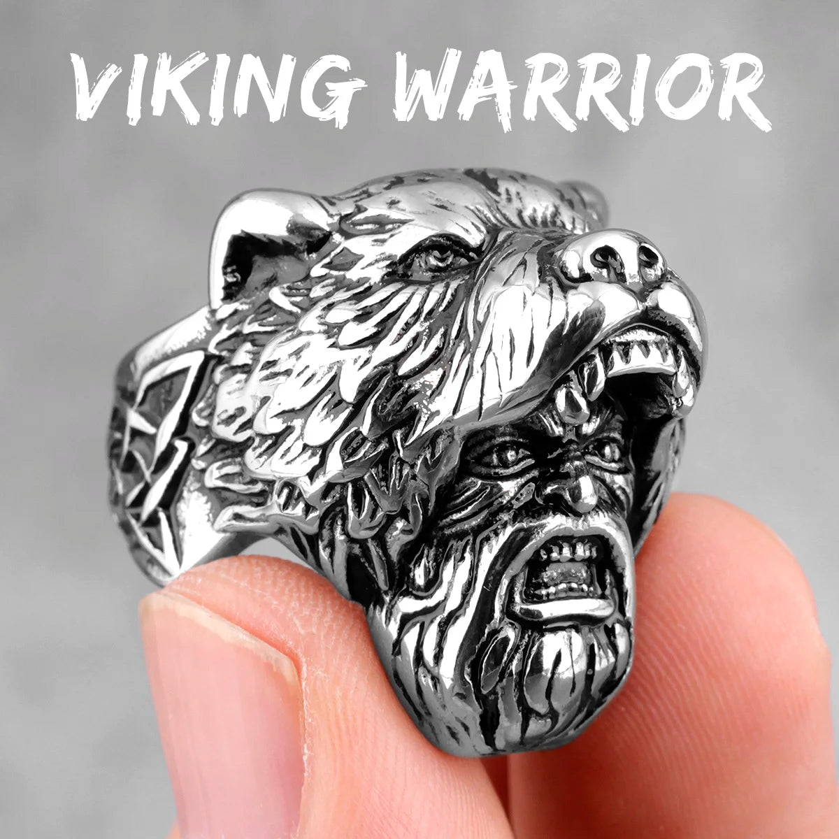 Gladiator Wolf Skull Rings