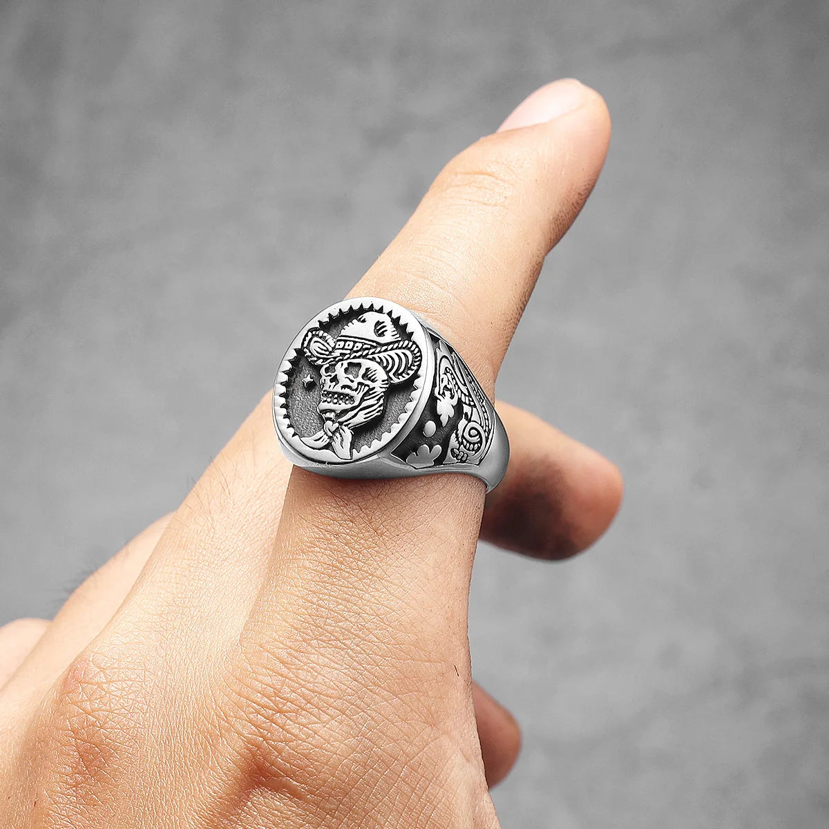 Cowboy Skull Rings
