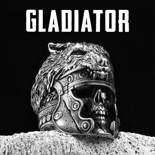 Gladiator Wolf Skull Rings