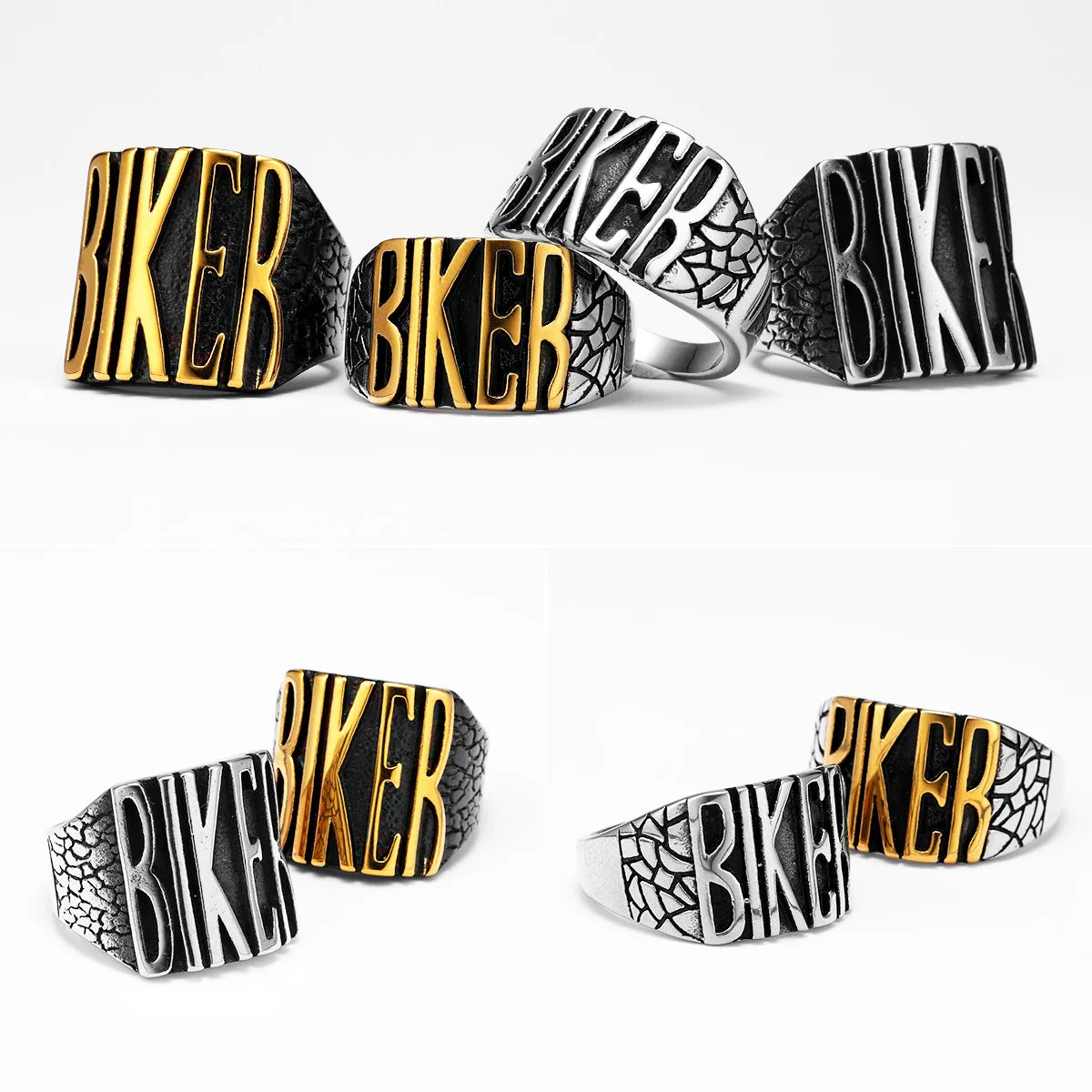 Motorcycle Biker Rider Rings