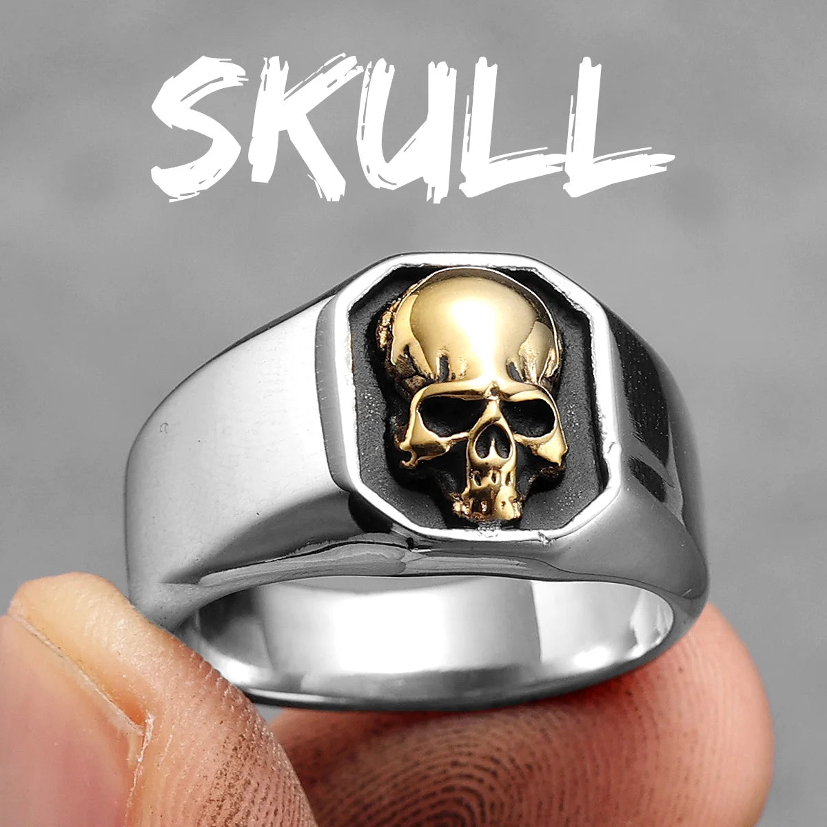 Skull Inset Ring