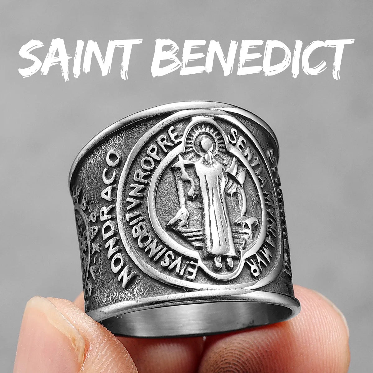 Saint Benedict Exorcism Amulet Rings