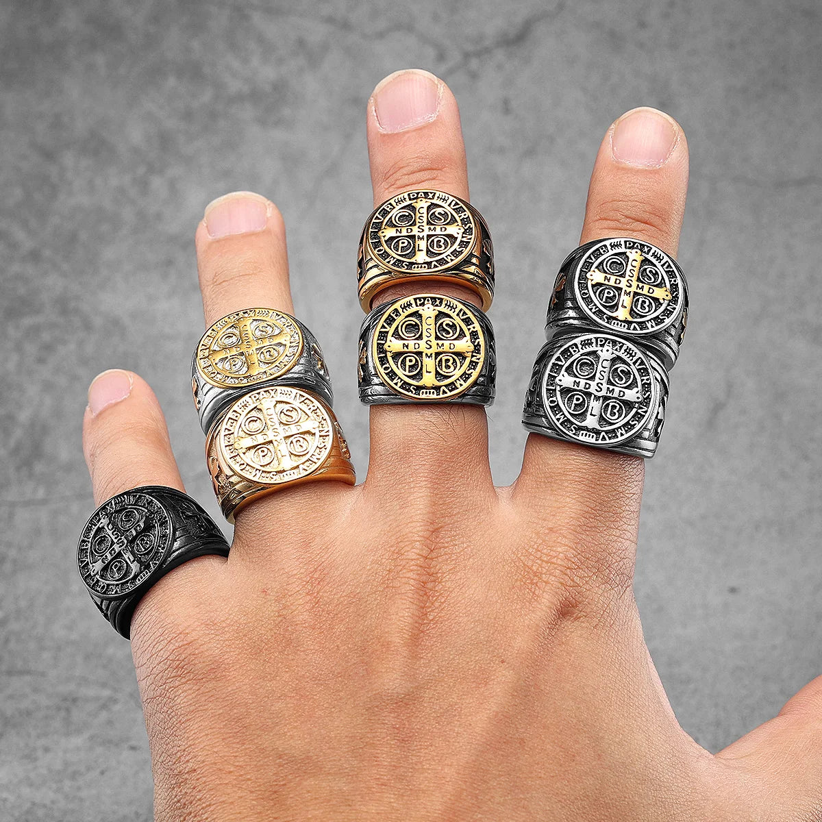 Saint Benedict Exorcism Amulet Rings