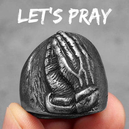 Vintage Black Cross Bible Rings