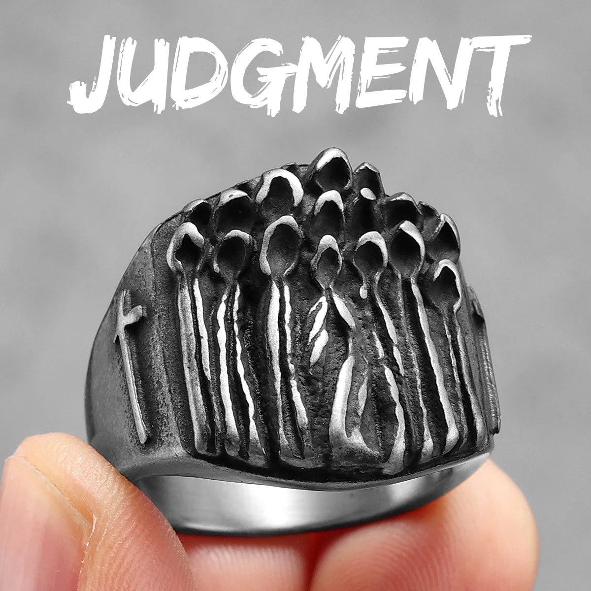 Vintage Black Cross Bible Rings