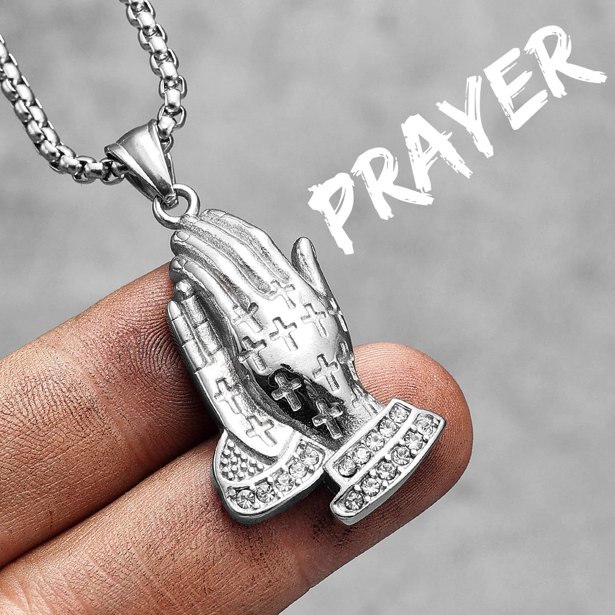 Prayer Hands Pendant Necklace