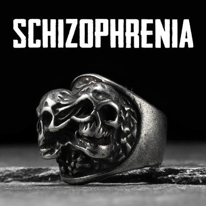 Gothic Schizophrenia Skull Ring