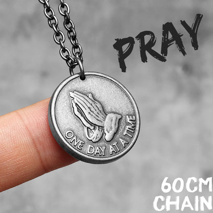 Prayer Hands Pendant Necklace