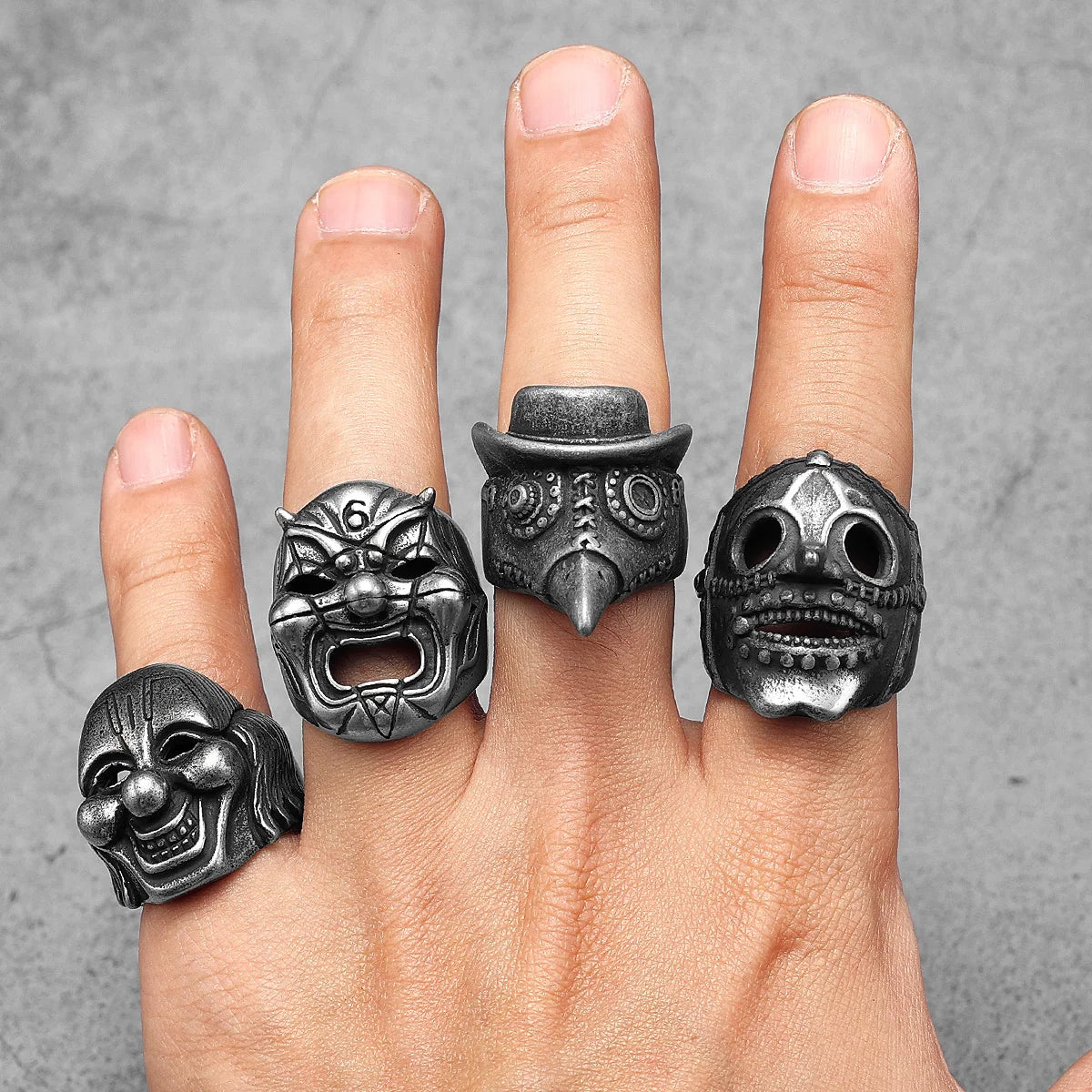 Japan Tengu Skull Signet Ring