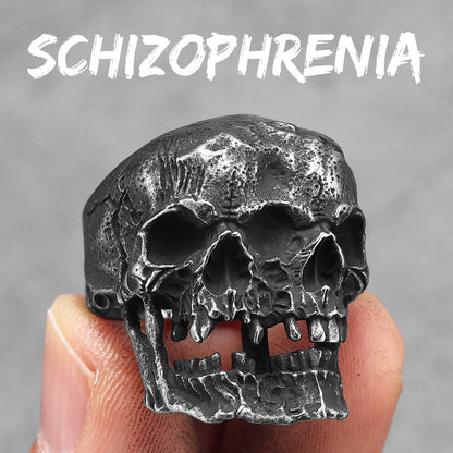 Gothic Schizophrenia Skull Ring