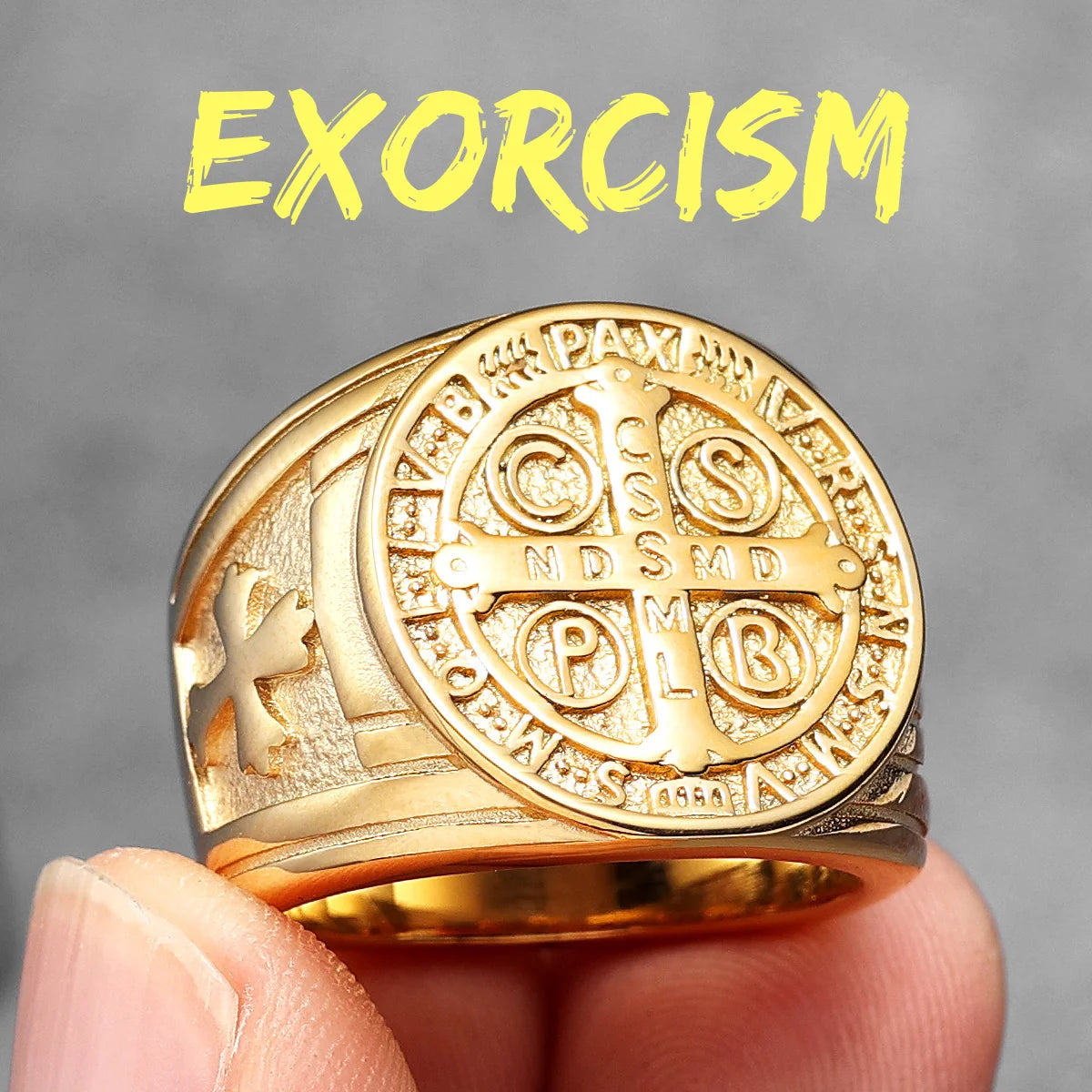 Saint Benedict Exorcism Amulet Rings