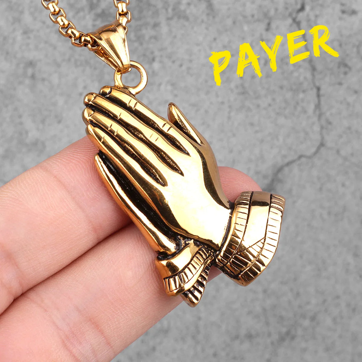 Prayer Hands Pendant Necklace
