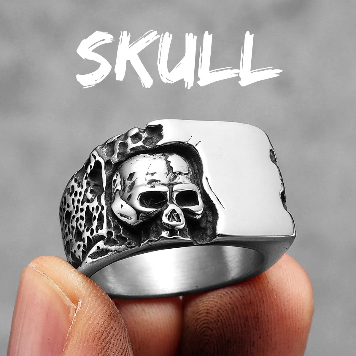 Skull Inset Ring