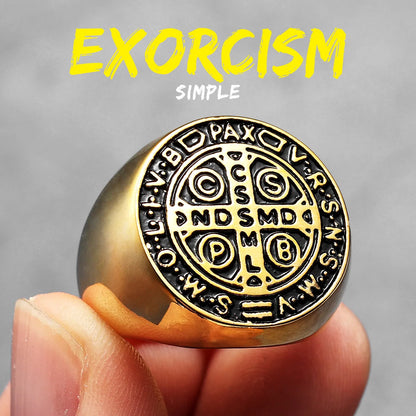 Saint Benedict Exorcism Amulet Rings