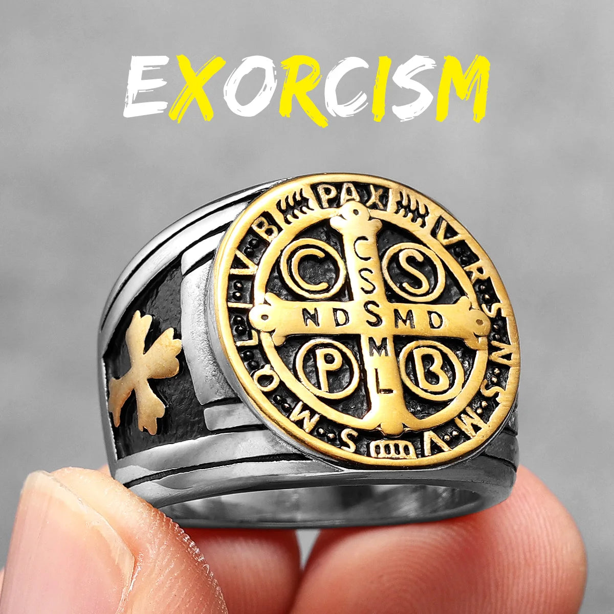 Saint Benedict Exorcism Amulet Rings