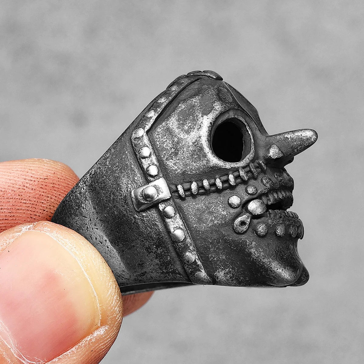Japan Tengu Skull Signet Ring