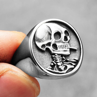 Heavy Smoker Skull Rings