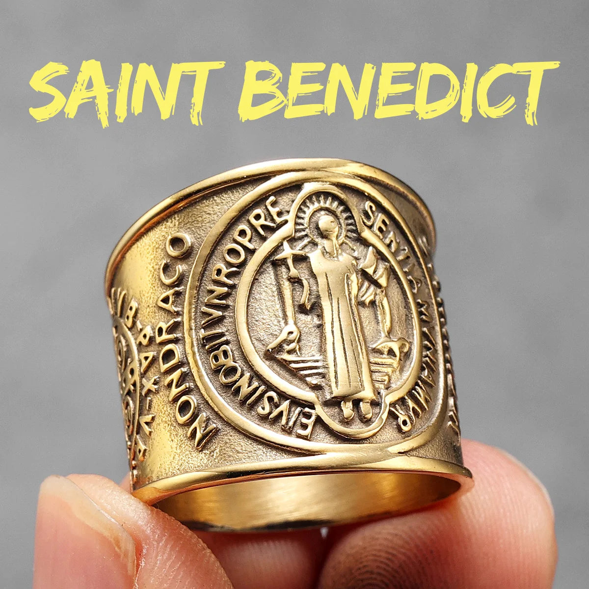 Saint Benedict Exorcism Amulet Rings