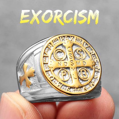 Saint Benedict Exorcism Amulet Rings