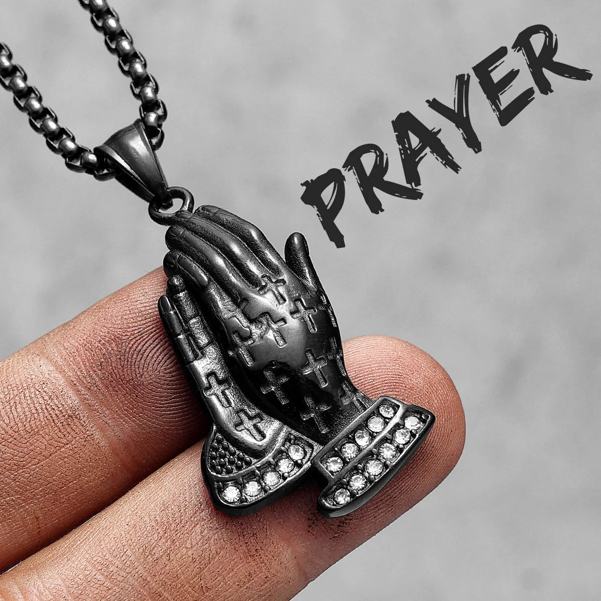 Prayer Hands Pendant Necklace