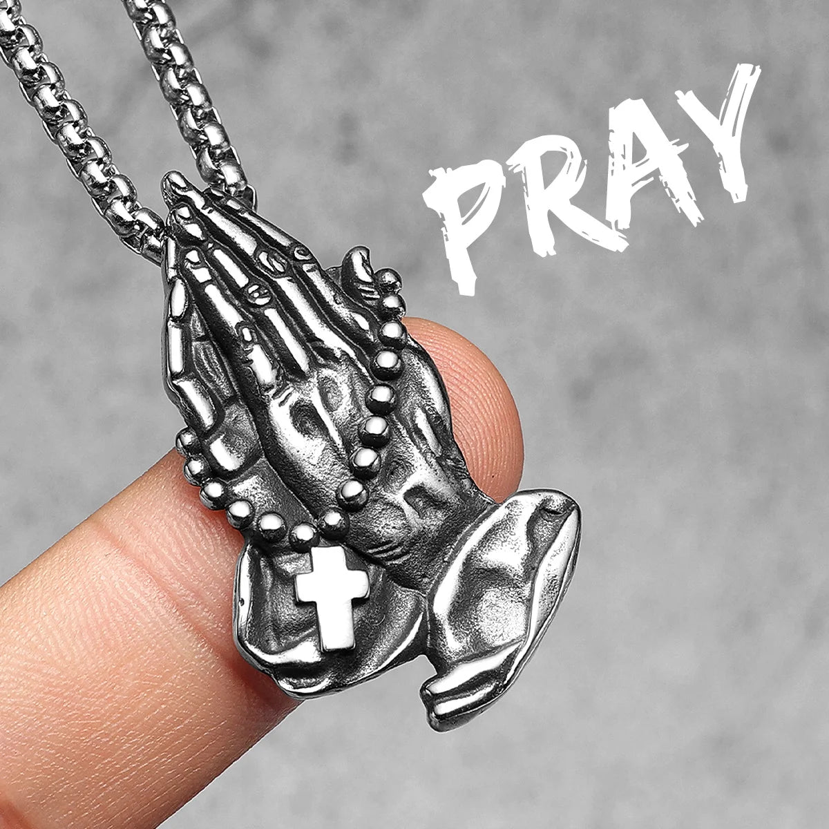 Prayer Hands Pendant Necklace