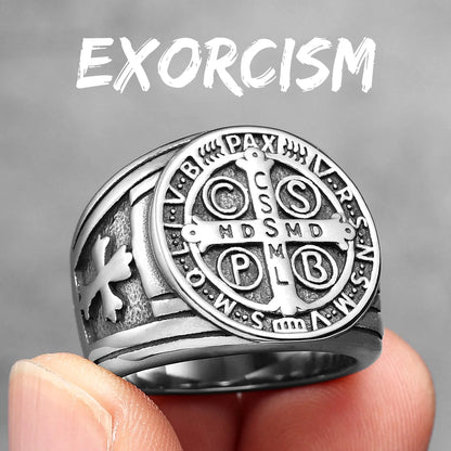 Saint Benedict Exorcism Amulet Rings