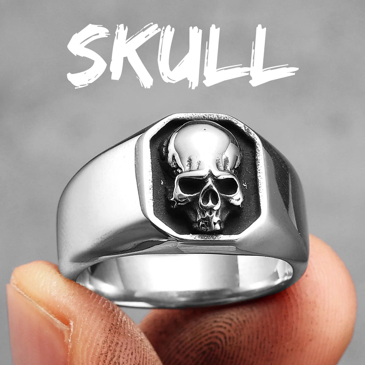 Skull Inset Ring