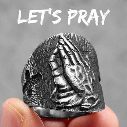 Vintage Black Cross Bible Rings