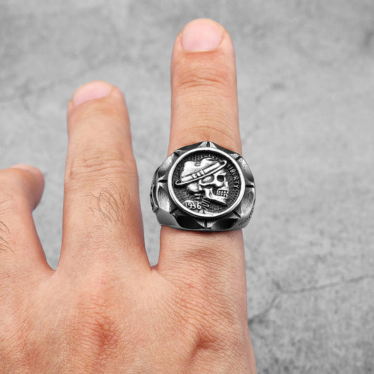 1936 Retro Skull Signet Ring