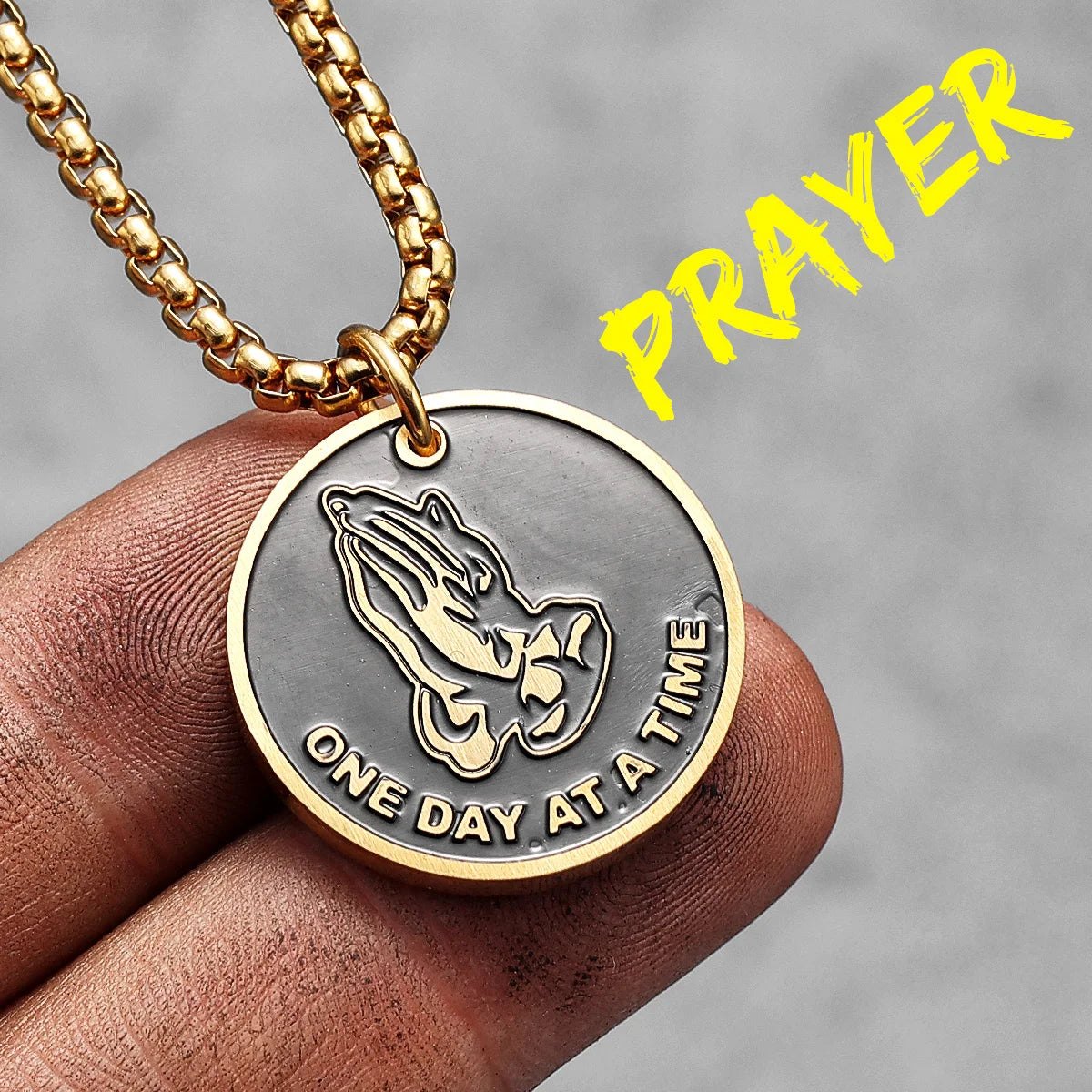 Prayer Hands Pendant Necklace