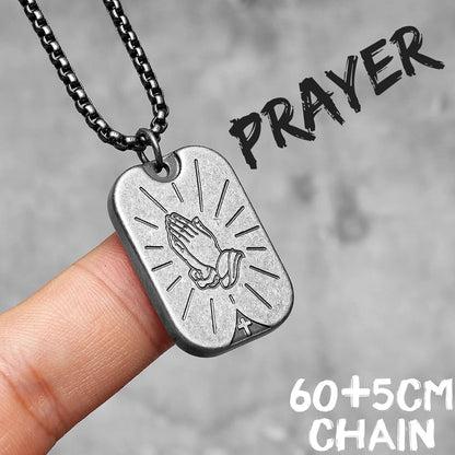 Prayer Hands Pendant Necklace