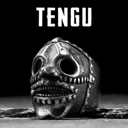 Japan Tengu Skull Signet Ring