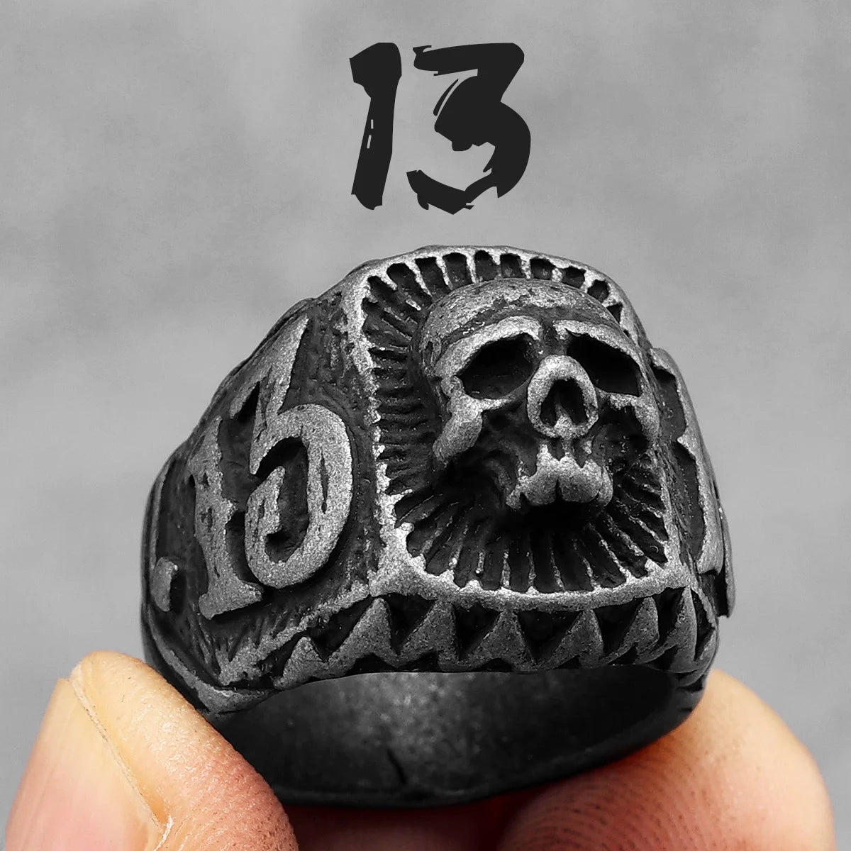 Lucky 13 Skull Rings