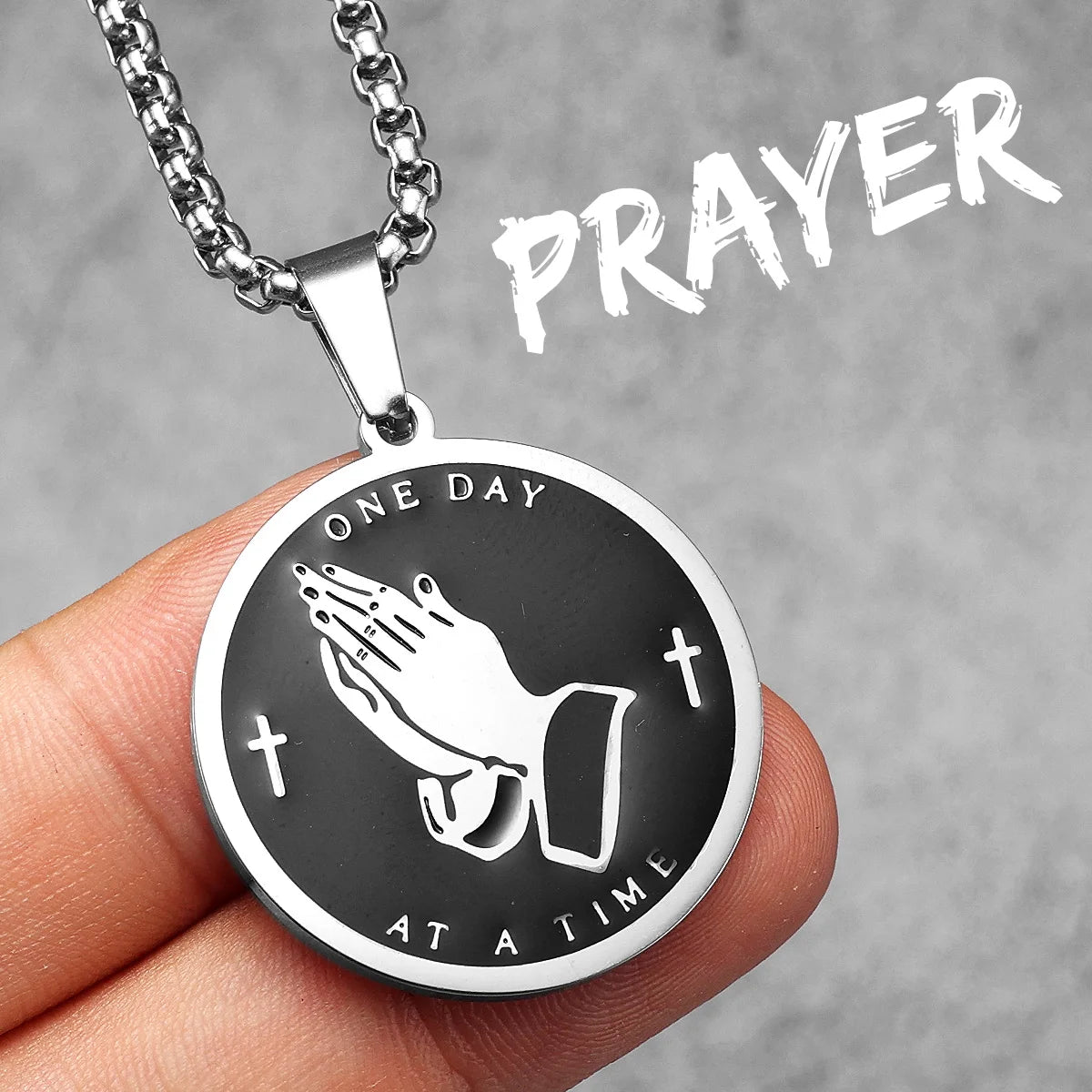 Prayer Hands Pendant Necklace