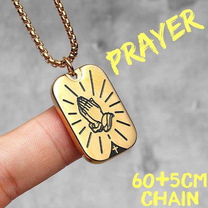 Prayer Hands Pendant Necklace