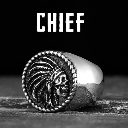 Chief Skull Round Rings