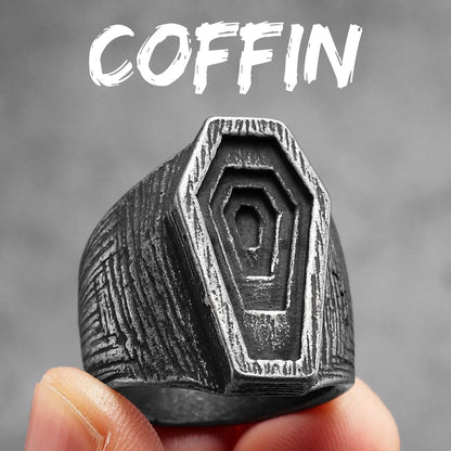 Vintage Black Cross Bible Rings