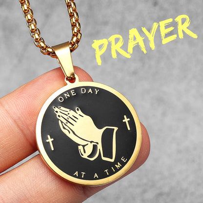 Prayer Hands Pendant Necklace