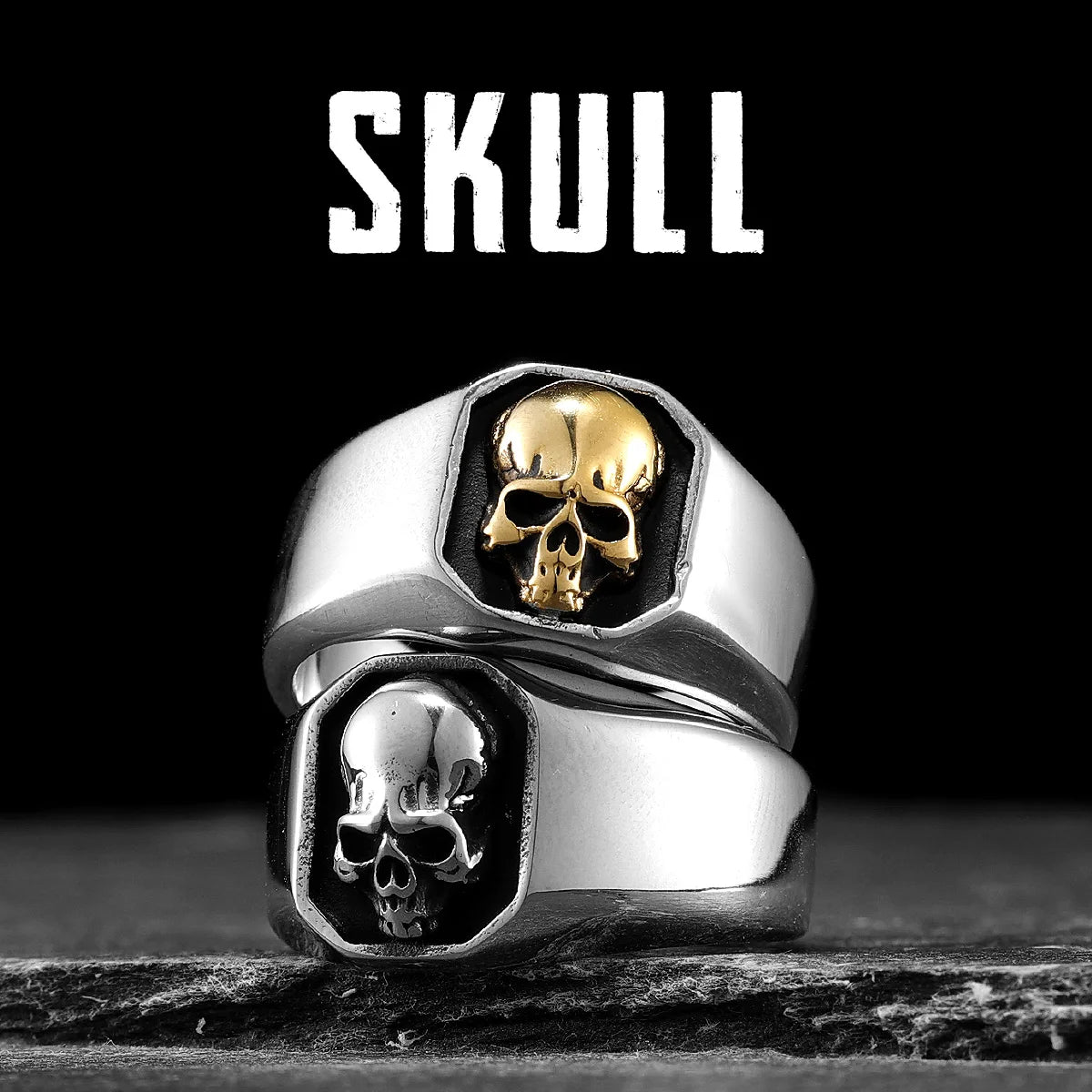 Skull Inset Ring